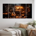 thumbnail image 2 of Designart "Musical Tools The Orange and Black Fire Trumpet" Music Art Living Room Set, 2 of 5
