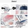 thumbnail image 5 of Pink Navy Blue Abstract Art Kitchen Curtains, Modern Geometric Art Light Filtering Window Curtain Panels, 2Pcs Rod Pocket Window Treatments Set for Living Room Bathroom Bedroom 52x72 Inches, 5 of 9