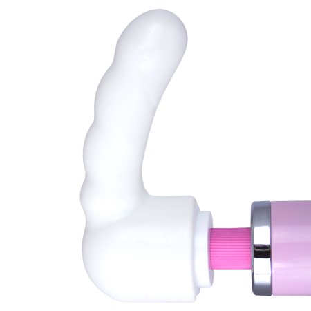 Pink B.O.B. Rippled Curved Stimulator Massage Wand Attachment