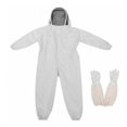 thumbnail image 1 of Cómodo traje de apicultor de mezcla de tela, protección total y diseño con bandas elásticas, incluye guantes de calidad profesional (XXL), 1 of 4