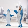 thumbnail image 2 of Saco de dormir de franela para adultos, manta de tiro de tiburón, mono de Animal, súper suave y acogedor, Sudadera con capucha de cola de Animal de gran tamaño para calentar Fivean unisex, 2 of 2