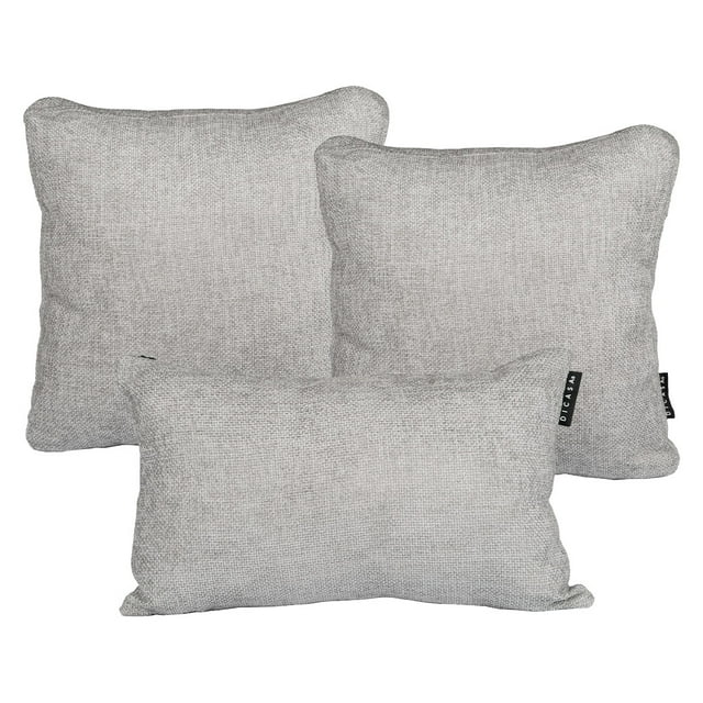 Set de 3 Cojines (1 Rectangular y 2 Cuadrados Grandes) Manhattan Gris
