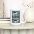 thumbnail image 3 of 15 fl oz Ceramic Mug, Colorado, Facts About Gray Wolves, Dishwasher & Microwave Safe, 3 of 5