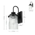 thumbnail image 3 of Globe Electric 91005237 Katya 14" Tall Outdoor Wall Sconce - Black, 3 of 7