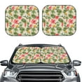 thumbnail image 2 of Windshield Sun Shade, Tropical Flowering Hummingbird Foldable Car Sun Shade Windshield For Front, 2 Pieces, 2 of 4
