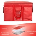 thumbnail image 4 of Yalin XXXL Large Insulated Cooler Bag, Styrofoam Cooler of Keep Food Hot or Cold, Reusable Double Zipper Food Delivery Bag for Grocery Shopping, 23" W x 15" H x 14" D ( Red ), 4 of 6