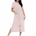 thumbnail image 2 of Women's Long Zip Up Knit Robe with Pockets - Cozy Full Length Housecoat for Lounge Wear and After Shower, 2 of 7
