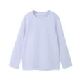 thumbnail image 6 of Jalioing Kids Long Sleeve Basic Tee Cotton Solid Color Crew Neck Casual T Shirt Girls Boys Lightweight Shirts, 6 of 8
