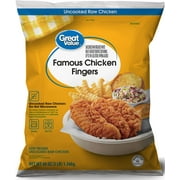 Great Value Ready to Cook Breaded White Meat Chicken Tenderloins, 15g Protein, Frozen, 3 lbs