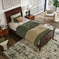 thumbnail image 3 of AFI Valencia Twin XL Low Profile Sleigh Platform Bed with Matching Footboard, Walnut, 3 of 13