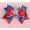 thumbnail image 1 of 1 par de pasadores con lazos patrióticos: pinzas para el cabello del Día de la Independencia para mujeres y niñas, accesorios para el cabello con estrellas y lazos, decoraciones navideñas del 4 de j, 1 of 4