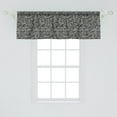 thumbnail image 2 of Ambesonne Grey Window Valance, Fern Leaves Flowers, 54" X 18", Black and Grey, 2 of 3