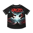 thumbnail image 3 of Kayzo Lost Lands Merch Baseball Jersey Men/Women Casual Thin button Baseball uniform Oil Slick Custom Jersey, 3 of 4