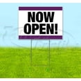 thumbnail image 1 of Now Open (18" x 24") Yard Sign, Includes Metal Step Stake, 1 of 6