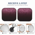 thumbnail image 6 of Daiia Pink Glitter Sparkles A 2PCS Car Windshield Sun Shade, Foldable Sun Shield for Car Front Window, Auto Sun Blocker Visor Protector Universal for Truck SUV Pickup-Medium, 6 of 7