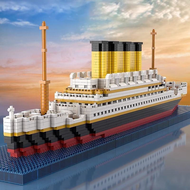 2035 PCS Titanic Architecture Micro Building Bricks Model Kit for Adults – Detailed Architectural Display Model – Ages 14+
