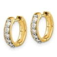 thumbnail image 2 of Auriga 14k Yellow Gold Diamond Hinged Hoop Earrings for Women, 2 of 5