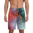 thumbnail image 1 of Fotbe Colorful Abstract Waves Pantalones Cortos de Pijama para Hombre, Ropa de Dormir, Pantalones de Pijama Cortos para Hombre-X-Large, 1 of 6