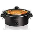 thumbnail image 1 of Hamilton Beach 33261 Stay or Go 6 Quart Oval Slow Cooker with Handles, Black, 1 of 5