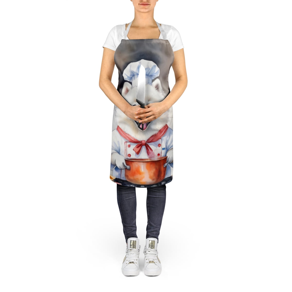 Samoyed The Chef Apron 27 in x 30 in