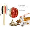 thumbnail image 5 of Wooden Dog Brush Double Sided Pet Hair Grooming Brush Dog Pin Brush and Bristle Soft Brush, Dogs Comb and Brush Grooming Tools for Cleaning for Dogs & Cats with Long or Short Hair, 5 of 5