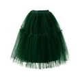 thumbnail image 3 of KHONTS Women Tutu Skirt Knee Tulle Skirt Petticoat Skirts Crinoline Rockabilly Tutu Skirts Dark Green M, 3 of 3