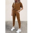 thumbnail image 3 of PRETTYGARDEN Women's Two Piece Lounge Sets Spring Summer Jogger Pants Vacation Outfits Travel Airplane Matching Clothes, 3 of 8