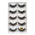 thumbnail image 1 of 5 Paires de Faux Cils Longs Épais 3D Noirs Réutilisables G806, 1 of 2