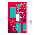 thumbnail image 2 of Rampaging Red Chimpanzee Ape Monkey King Plastic Wall Decor Toggle Light Switch Plate Cover, 2 of 3