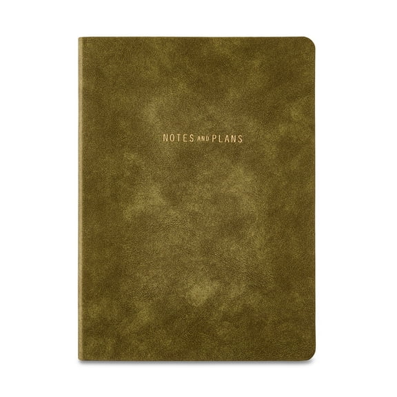 Pen + Gear Flex Suede Journal, Olive, 5.75" x 8" x 0.5", 192 Lined Pages, 96 Sheets