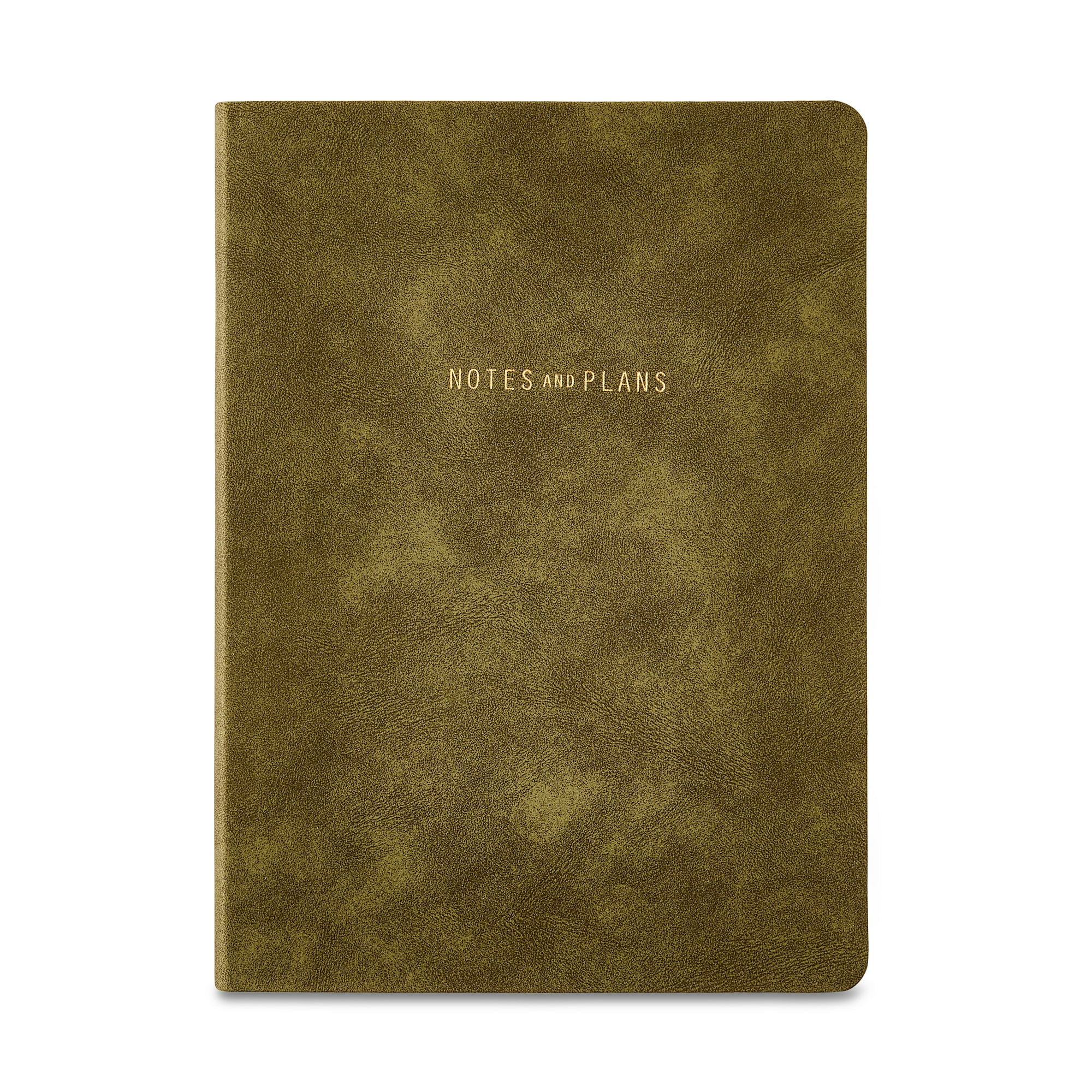 Pen + Gear Flex Suede Journal in Olive, 5.75" x 8" x 0.5", 192 Lined Pages, Vegan Suede Cover