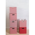 thumbnail image 4 of DII Hard Sided Collapsible Fabric Storage Container for Nursery, Offices, & Home Organization, Containers Are Made To Fit Standard Cube Organizers (13x13x13") - Honeycomb Rust, 4 of 10