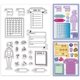 thumbnail image 1 of Sellos transparentes para registro de salud, sellos de goma con temática veraniega, partituras musicales, sellos de silicona transparentes, 1 of 9