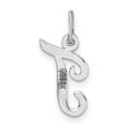 thumbnail image 3 of Auriga 14k White Gold Script Letter T Pendant for Women, 3 of 6