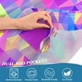 thumbnail image 3 of Yayeee Kitchen Curtains Tier Pair Light Filtering 27"x24" Rod Pocket Short Cafe Window Panel, Vibrant Geometric Pattern, 3 of 7