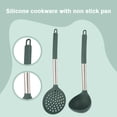 thumbnail image 3 of El sistema a prueba de calor del utensilio de cocina 2Pcs, BPA libera, utensilios de cocina antiadherentes con la manija del acero inoxidable, 3 of 5