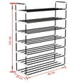 thumbnail image 2 of vidaXL 1/4/7x Shoe Rack with 7 Shelves Metal and Plastic Black Storage Stand, 2 of 6
