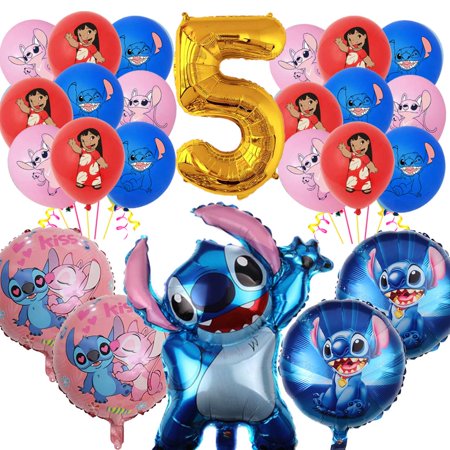 Stitch Balloons Party Supplies 5th Big Number Decorations Decor Kit Birthday