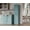 Aqua, variant on 100% Solid Wood 16.5" Kitchen Pantry Storage Cabinet with Doors and Adjustable Shelves, Teal Blue