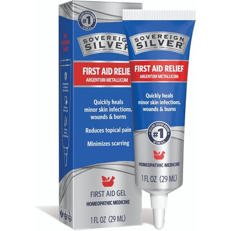 Sovereign Silver First Aid Gel - Argentum Metallicum Gel Wound Care Support, Topical Skin Care for Minor Skin Irritations - 1 fl oz (30 mL)
