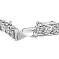 thumbnail image 2 of 0.925 Sterling Silver 2.0 Cttw Diamond Fan-Shaped Fancy Fish-Scale Link Tennis Bracelet (I-J Color, I3 Clarity) - 7", 2 of 7