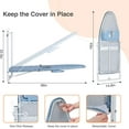 thumbnail image 2 of Wall Mounted Ironing Board with Holder, Compact Foldable Stand for Small Spaces, Heat Resistant Cover, 36x12 Inch Deep Blue, 2 of 6