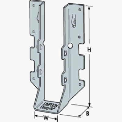 

Simpson Strong Tie 4PK G185 2 x 4 Face Mount Joist Hanger Z-Max