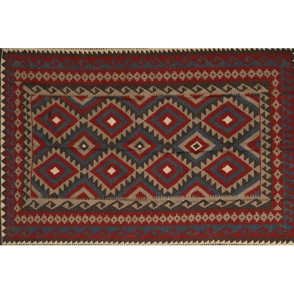 Ahgly Company Indoor Rectangle Traditional Brown Southwestern Area Rugs, 10' x 13'