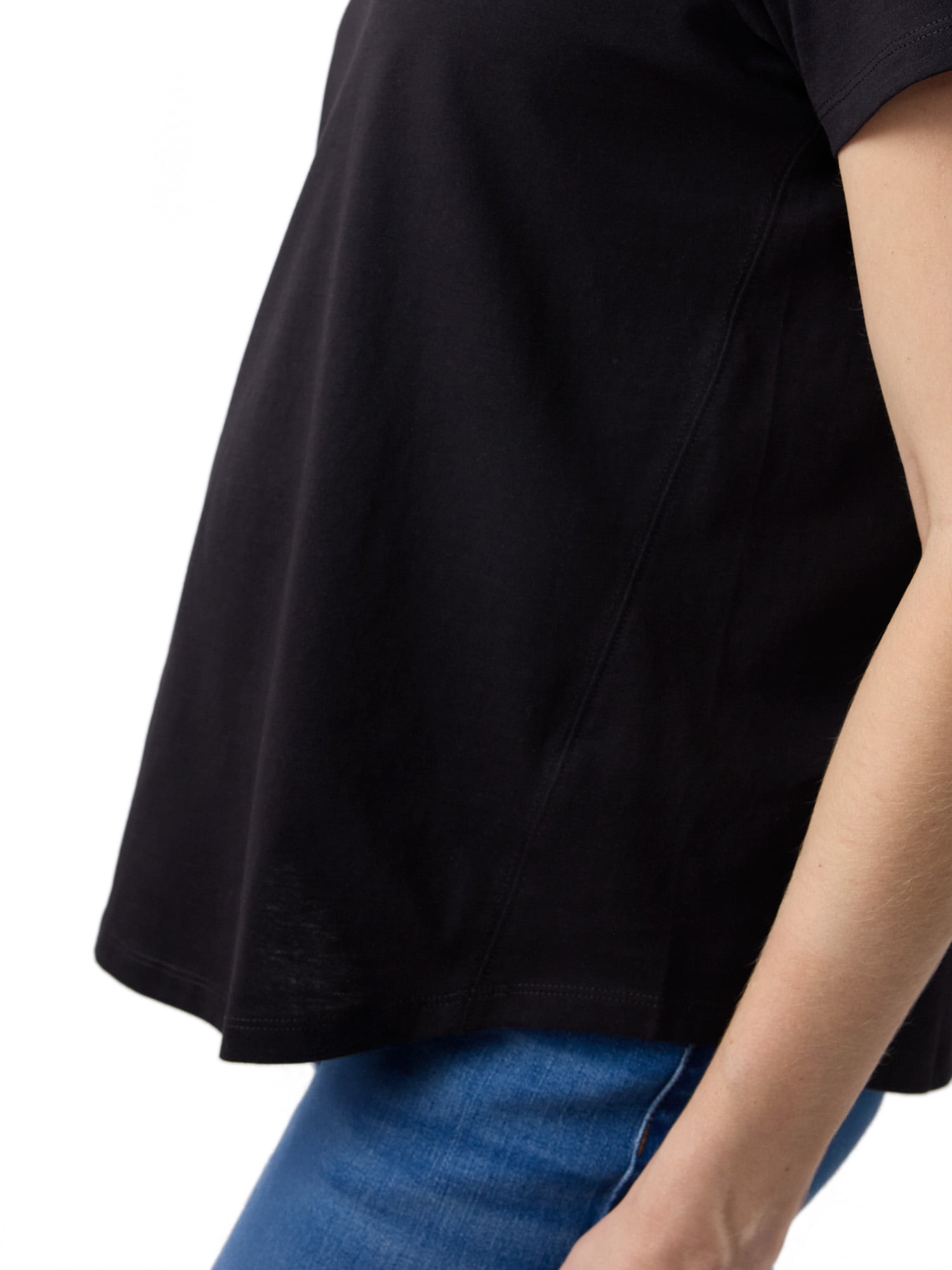 Ingrid & Isabel For Every Belly Women's Maternity Short Sleeve Relaxed Crew Tee, Sizes S-XXL