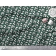 thumbnail image 3 of Soimoi Moss Georgette Fabric Leaves & Floral Block Print Fabric by Yard 42 Inch Wide, 3 of 3