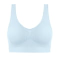 thumbnail image 4 of Kpoplk Women's Comfy Pullover Wireless Bra Seamless Bralettes No Underwire T Shirt Wirefree Wide Straps Sleep Everyday Bras Size XXL,Light Blue, 4 of 4