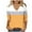 Yellow, variant on Timegard Tops for Women Trendy 3/4 Sleeve V Neck Color Block Drop Shoulder Casual Loose Comfy Blouse