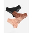 thumbnail image 3 of Braguitas de talla grande para mujer, ropa interior de encaje de seda de hielo sin costuras, ropa interior de algodón hasta la mitad de la cintura, ropa interior para chicas gorditas, 3 of 6
