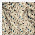 thumbnail image 4 of Soimoi White Poly Georgette Fabric Flower & Butterfly Print Fabric by Yard 42 Inch Wide, 4 of 5